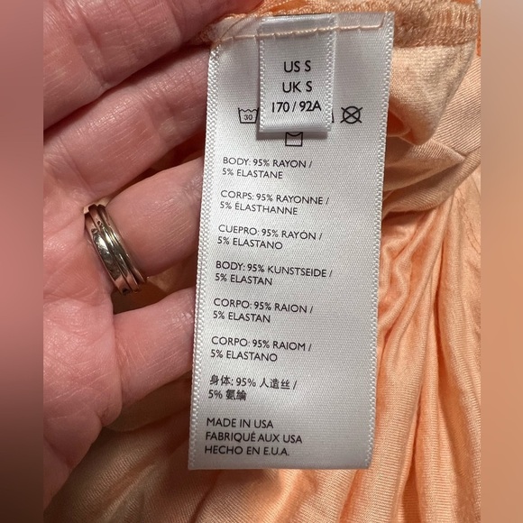 Free People Beach Wavy Baby Peach Romper Coverup Size Small Coastal Resort - Picture 8 of 9